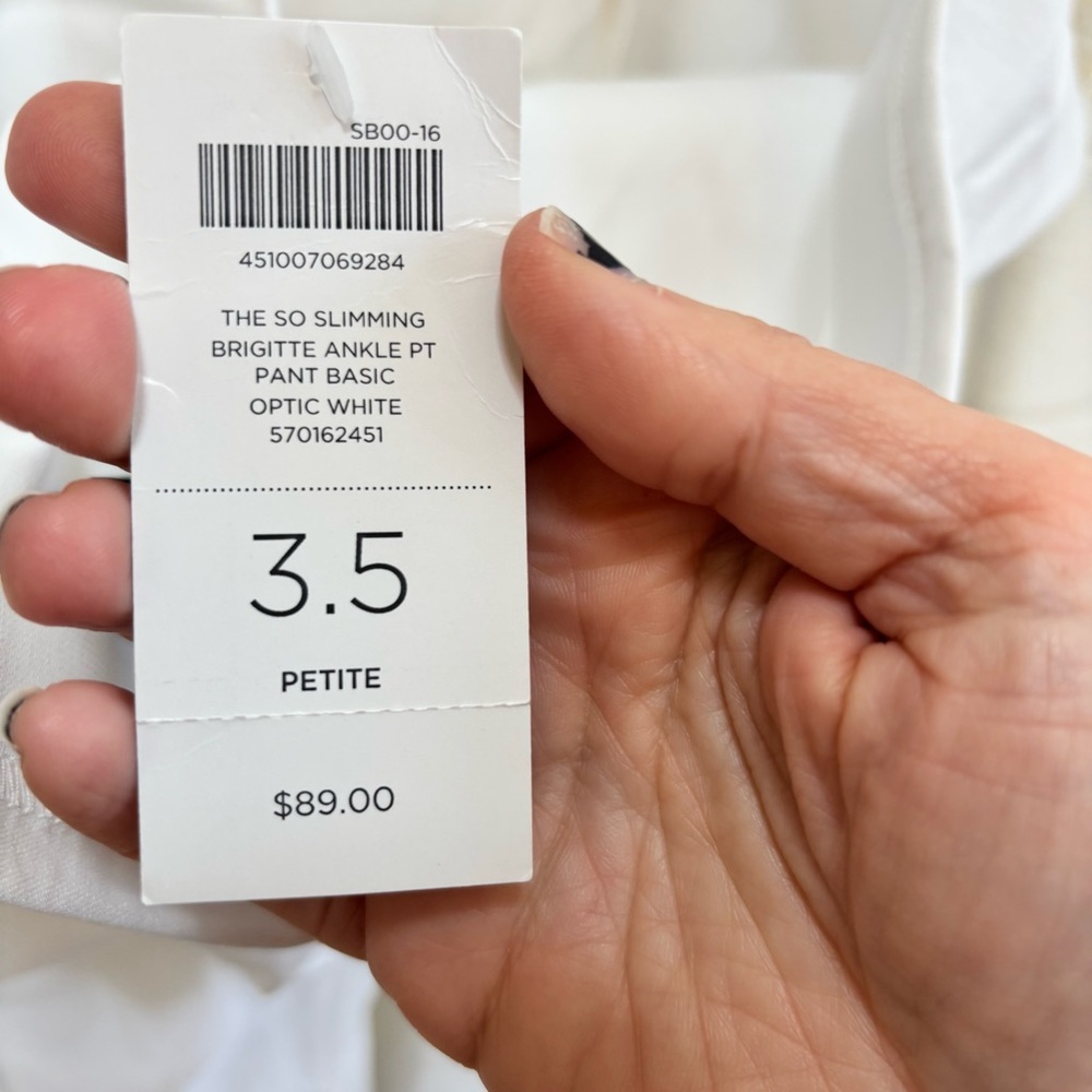 Chicos So Slimming Ankle White Pull On Pants Size 3.5 Petite Event Office Travel - Picture 10 of 10